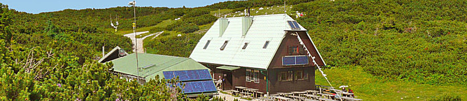 Sektionseigene Hütte: "Höllentaler-Holzknecht-Hütte" (Neue Seehütte), 1.648m, Rax